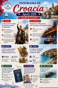 Panorama de Croacia: Agosto 2026
